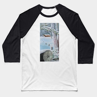 'Snowy Mountains Memories'winter Baseball T-Shirt